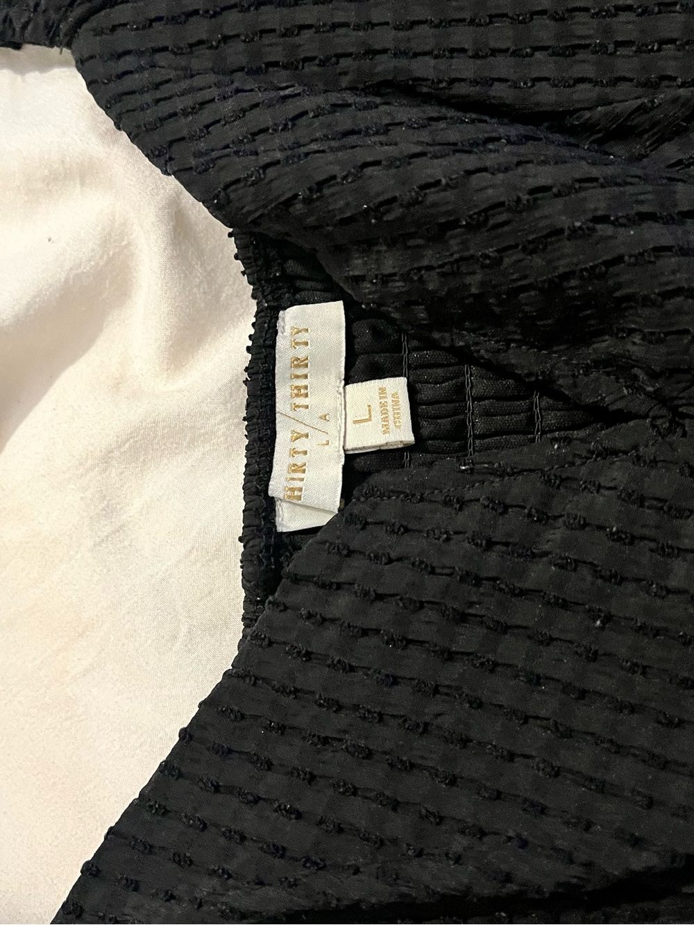 Thirty Thirty Black Textured Puff Sleeve Top - Picture 3 of 4